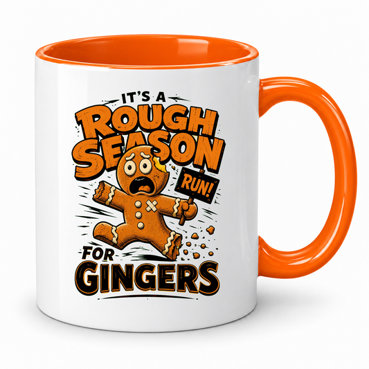 Rough Season for Gingers Mug – 11oz ceramic mug on a plain white background