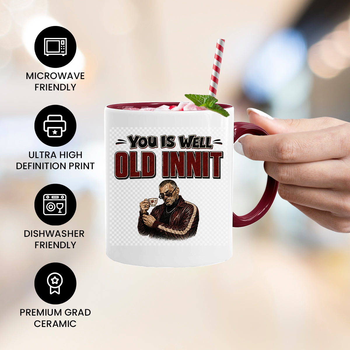 You Is Well Old Innit Mug | Funny Getting Old Birthday Gift | 11oz Ceramic Mug