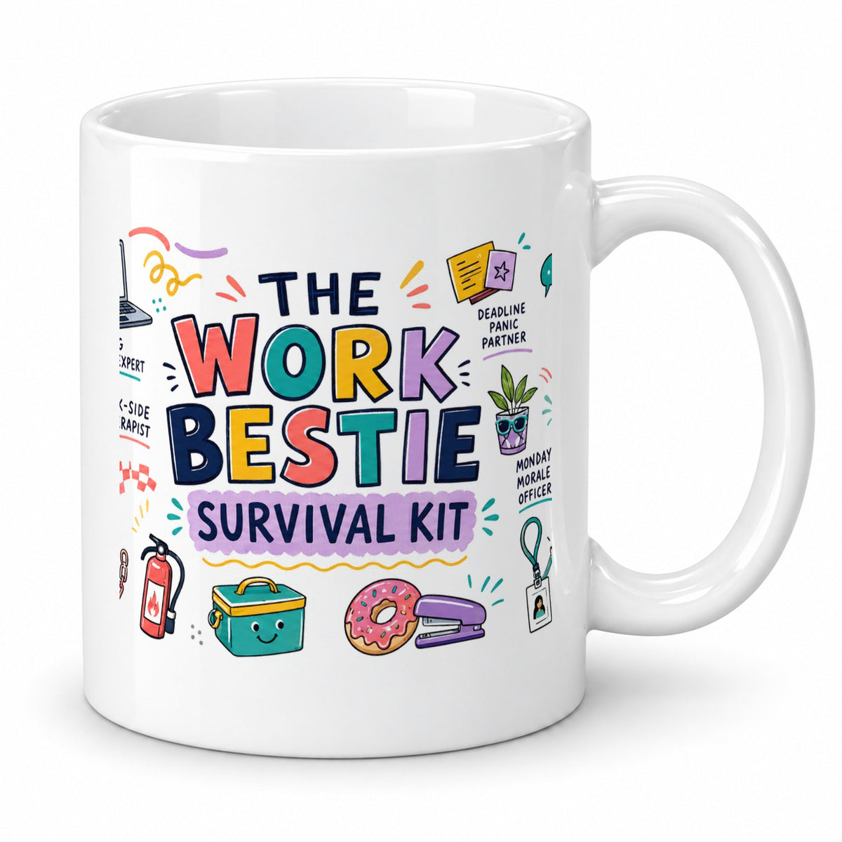 Work Bestie Survival Kit Mug – Funny Colleague Gift