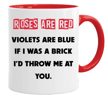 Roses Are Red Mug – 11oz ceramic mug on a plain white background