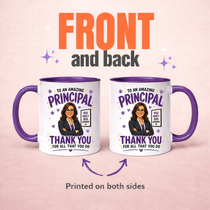 Principal Appreciation Mug | Thank You Principal Gift | School Principal Mug | End of School Year Present (Female)