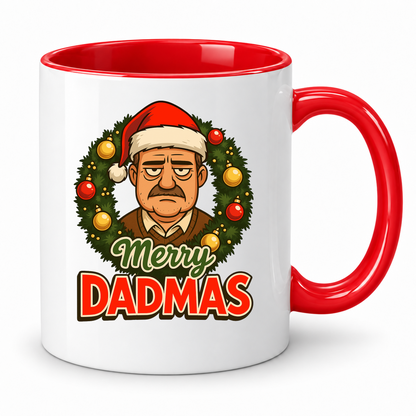 Merry Dadmas Mug – Unimpressed Dad Christmas – Gift for Dad