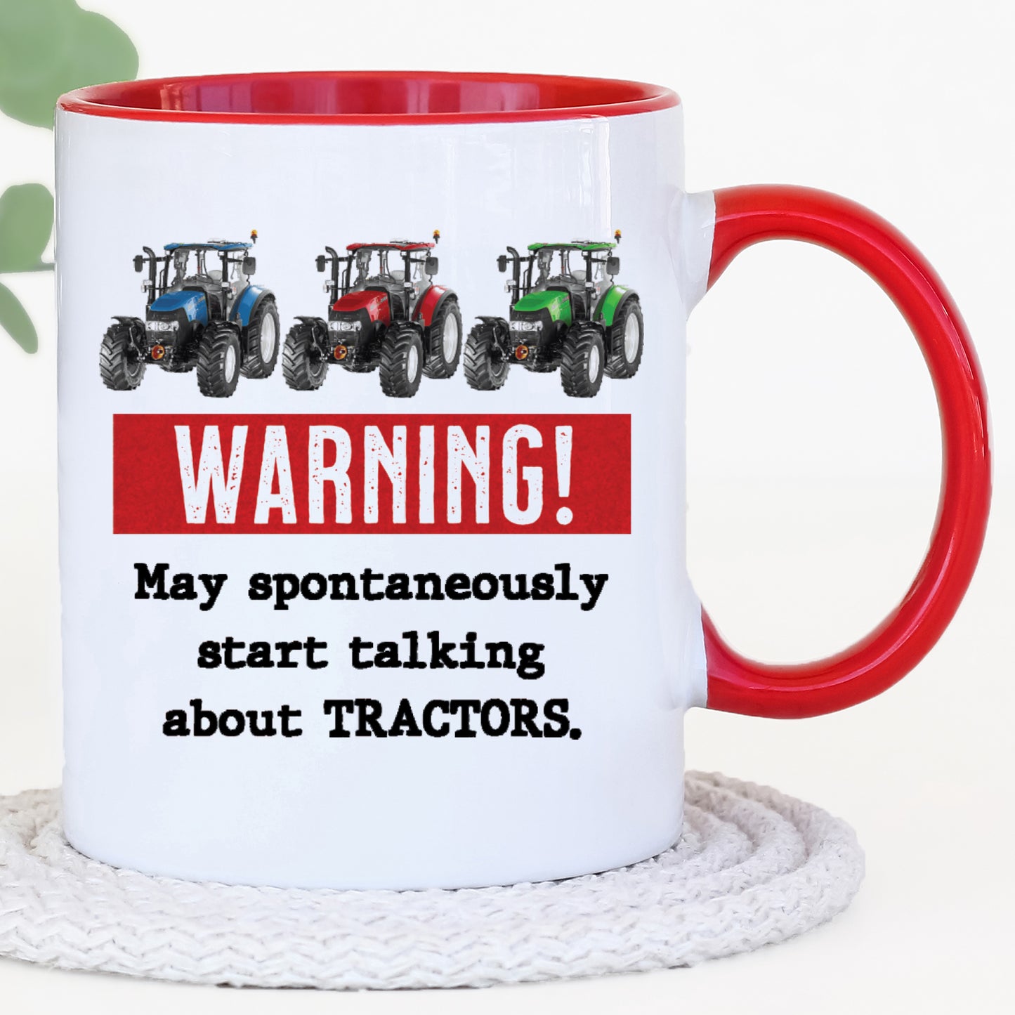 Warning Tractors - Novelty Gift Mug