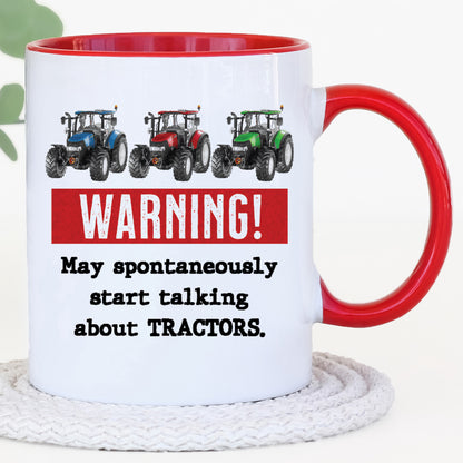 Warning Tractors - Novelty Gift Mug