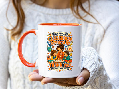 Classroom Assistant Mug | Thank You Classroom Assistant Gift | Teaching Assistant Appreciation Mug | School Support Staff Coffee Cup | 11oz Ceramic Mug