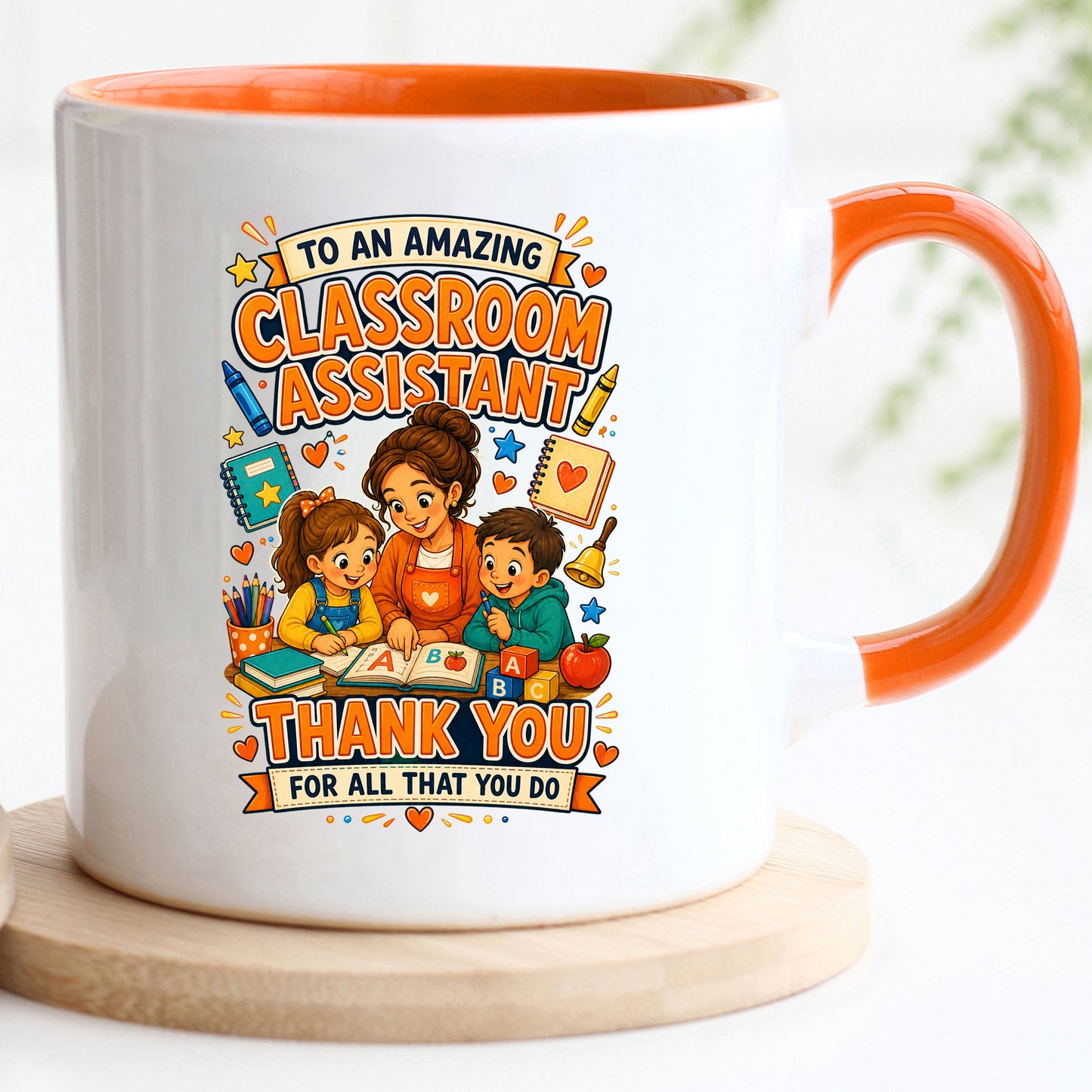 Classroom Assistant Mug | Thank You Classroom Assistant Gift | Teaching Assistant Appreciation Mug | School Support Staff Coffee Cup | 11oz Ceramic Mug