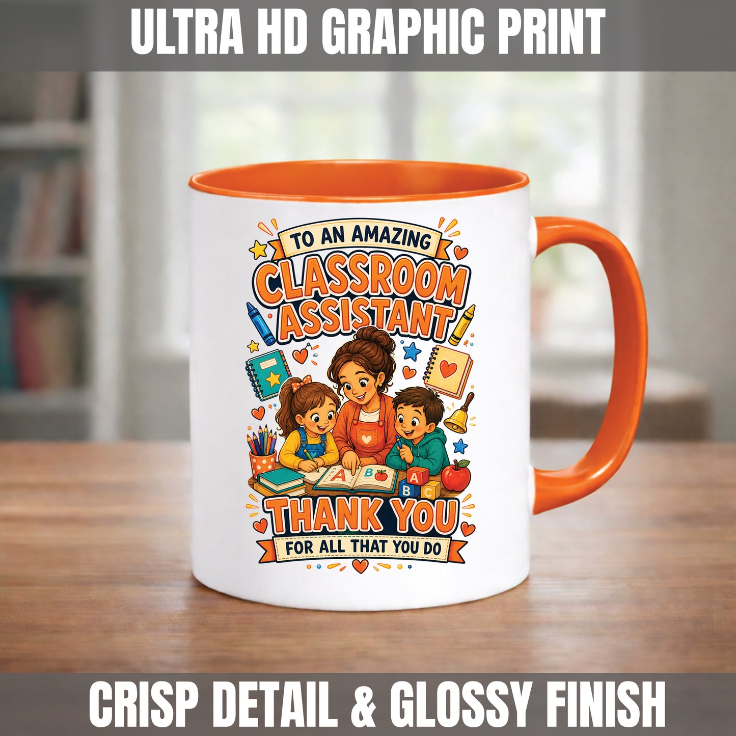 Classroom Assistant Mug | Thank You Classroom Assistant Gift | Teaching Assistant Appreciation Mug | School Support Staff Coffee Cup | 11oz Ceramic Mug