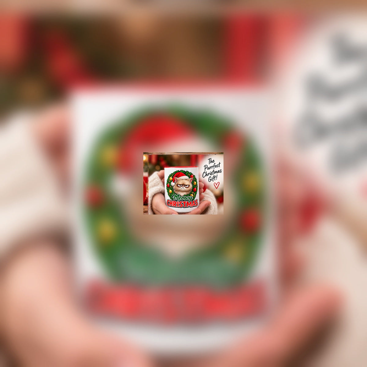 Meowy Christmas mug as a Christmas gift