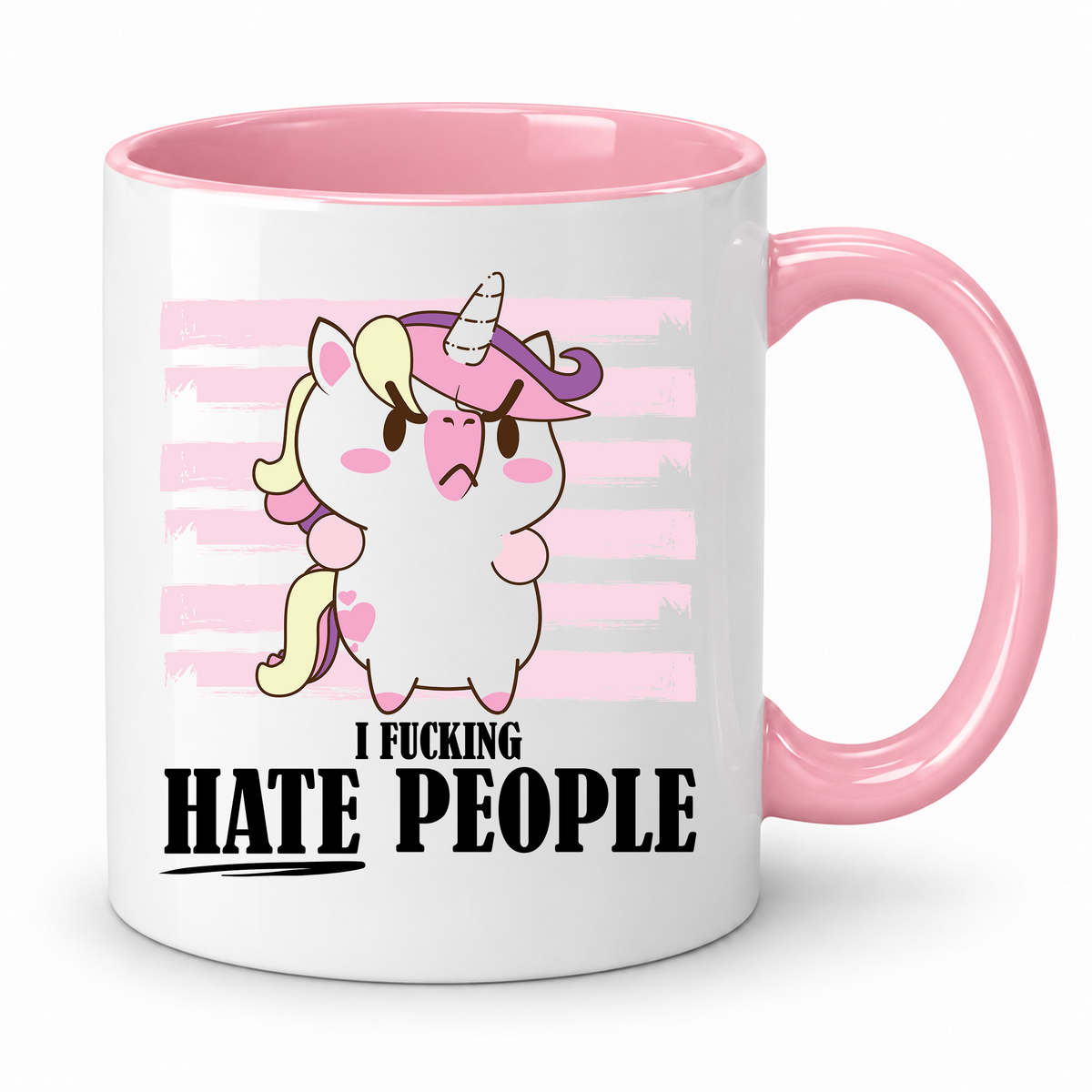 Funny Unicorn Mug | I Hate People | Rude Sarcastic Gift