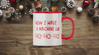 Die Hard Machine Gun Christmas Mug